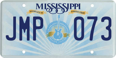 MS license plate JMP073