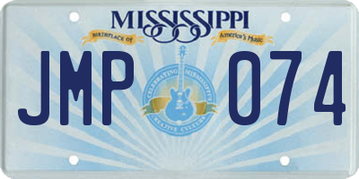 MS license plate JMP074