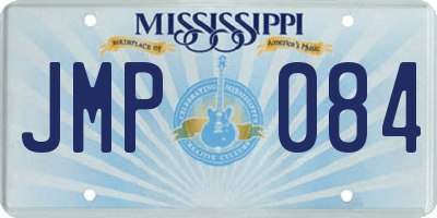 MS license plate JMP084