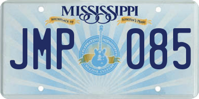 MS license plate JMP085