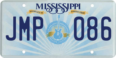 MS license plate JMP086