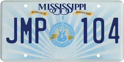 MS license plate JMP104