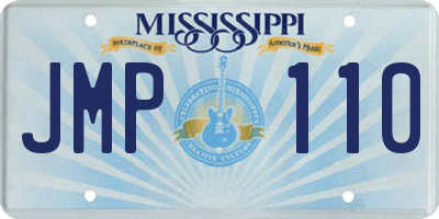MS license plate JMP110