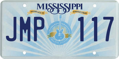 MS license plate JMP117
