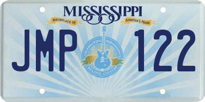 MS license plate JMP122
