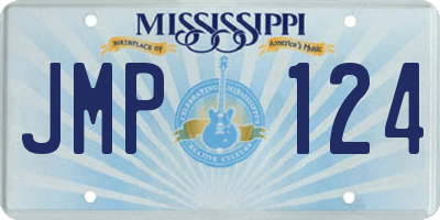 MS license plate JMP124
