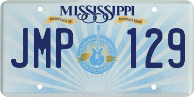 MS license plate JMP129