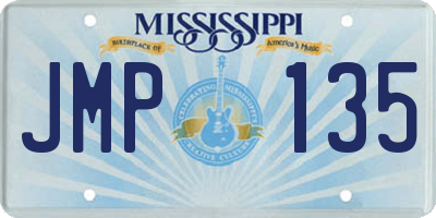 MS license plate JMP135