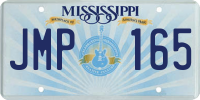 MS license plate JMP165