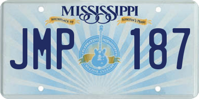 MS license plate JMP187