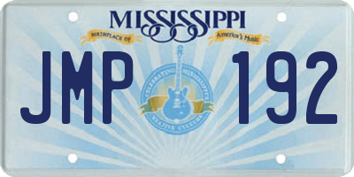 MS license plate JMP192