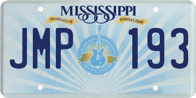 MS license plate JMP193