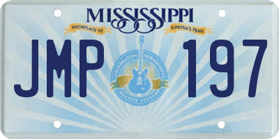 MS license plate JMP197