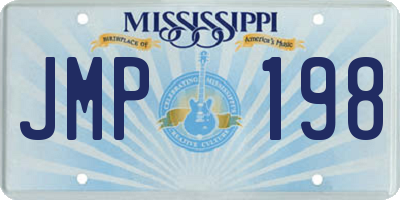 MS license plate JMP198