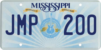 MS license plate JMP200