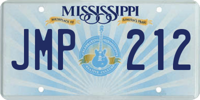 MS license plate JMP212