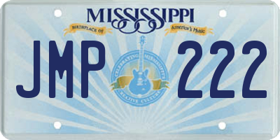 MS license plate JMP222