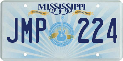 MS license plate JMP224