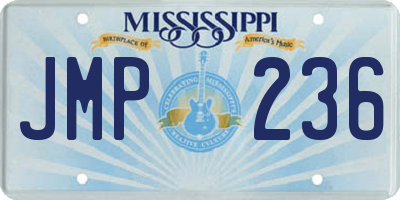 MS license plate JMP236
