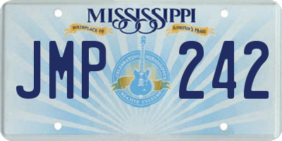 MS license plate JMP242