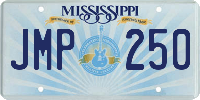 MS license plate JMP250