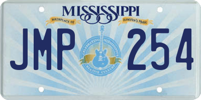 MS license plate JMP254