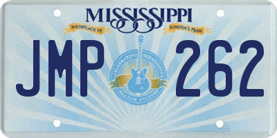 MS license plate JMP262