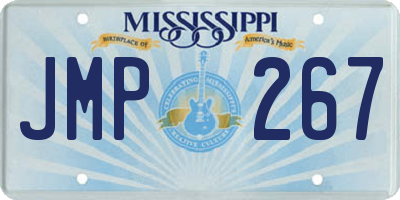 MS license plate JMP267