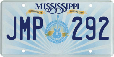 MS license plate JMP292