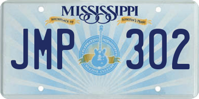 MS license plate JMP302