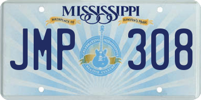 MS license plate JMP308