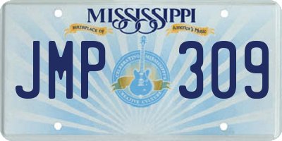 MS license plate JMP309
