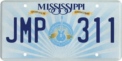 MS license plate JMP311