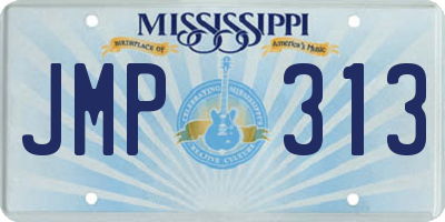 MS license plate JMP313
