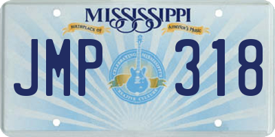 MS license plate JMP318