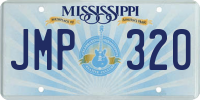 MS license plate JMP320