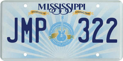 MS license plate JMP322
