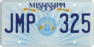 MS license plate JMP325