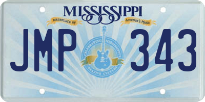 MS license plate JMP343