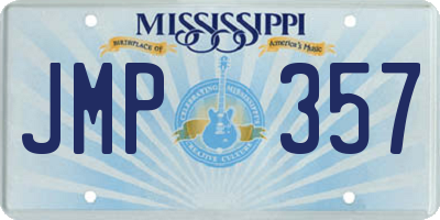 MS license plate JMP357