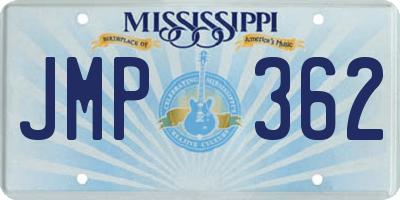 MS license plate JMP362