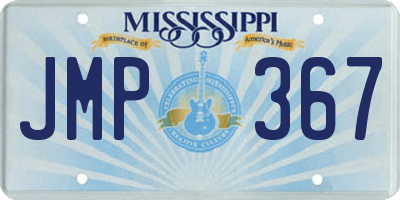 MS license plate JMP367