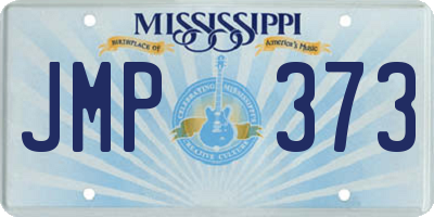 MS license plate JMP373