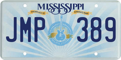 MS license plate JMP389