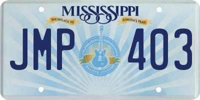 MS license plate JMP403