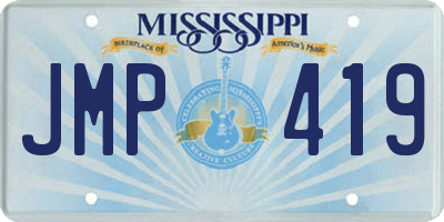 MS license plate JMP419