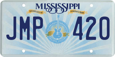 MS license plate JMP420
