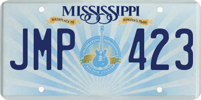 MS license plate JMP423