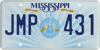MS license plate JMP431