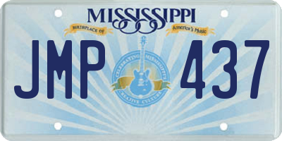 MS license plate JMP437